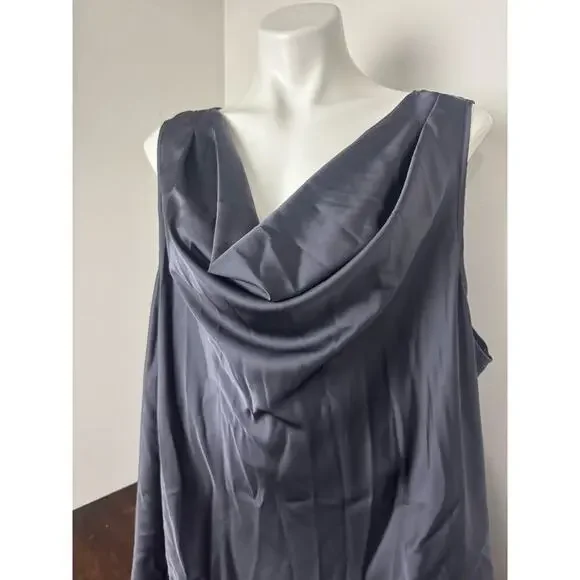 Torrid Gray Satin Cowl Neck Tank Size 4X, NWT - Picture 7 of 13